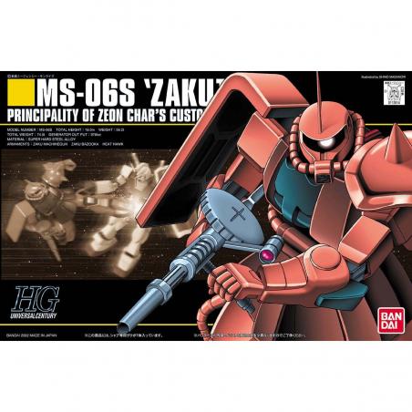 Gundam - HGUC - 032 - MS-06S Char's Zaku II 1/144