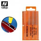 Vallejo Set de 20 minibrocas de precisión 61-80