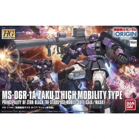 Gundam - HGGTO - 003 - MS-06R-1A Zaku II High Mobility Type (Gaia/Mash Custom) 1/144