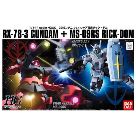 Gundam - HGUC - RX-78-3 Gundam VS MS-09RS Rick-Dom 1/144