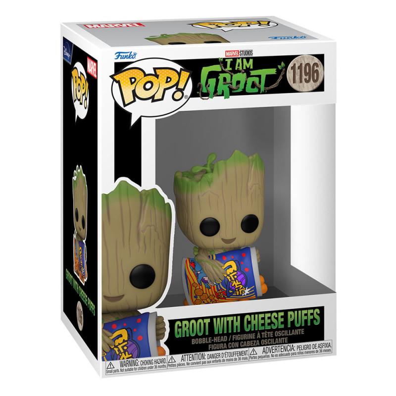 Funko Pop - I Am Groot - Groot with Cheese Puffs - 1196 | Troopertoys