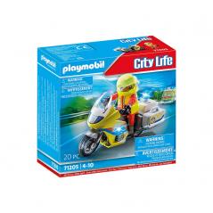 Playmobil Rescue Motorcycle with Flashing Light Playmobil - 1