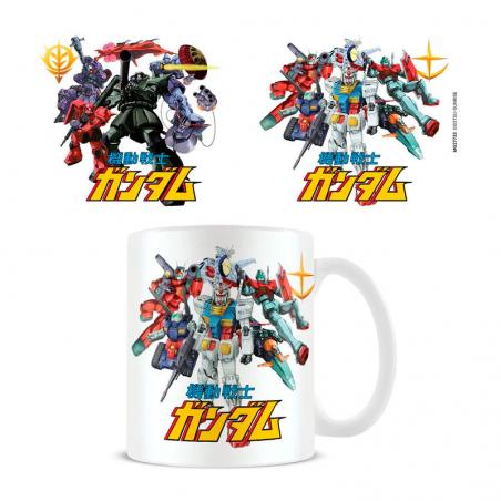 Gundam (Mech Mash Up) 11oz/315ml Taza blanca Pyramid International - 1