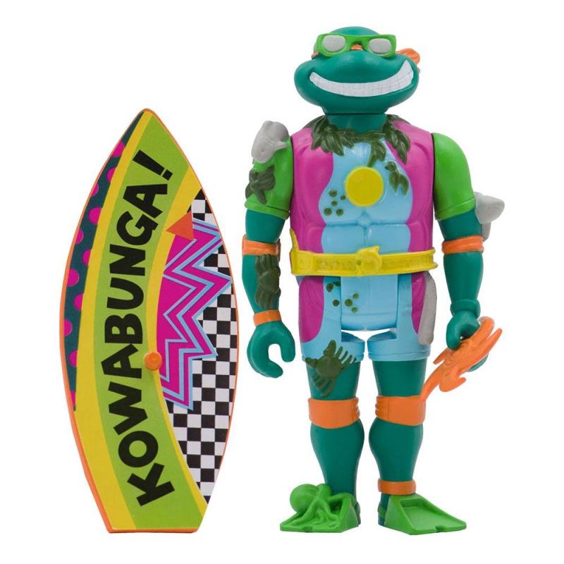Tortugas Ninja ReAction Sewer Surfer Michelangelo Super 7 - 1