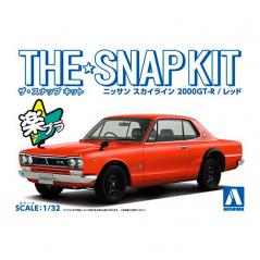 Snap Kit 09-C Nissan Skyline 2000GT-R Red 1/32 Aoshima - 1