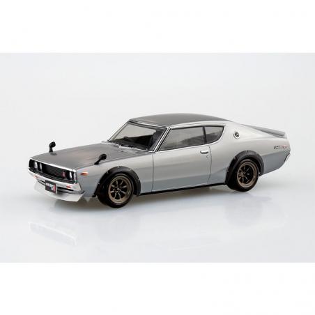 Snap Kit 18-SP1 Nissan C110 Skyline GT-R Custom Silver 1/32 Aoshima - 2