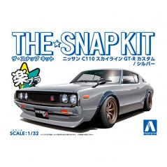 Snap Kit 18-SP1 Nissan C110 Skyline GT-R Custom Silver 1/32 Aoshima - 1