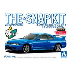 Snap Kit 15-E Nissan R33 Skyline GT-R Championship Blue 1/32 Aoshima - 1