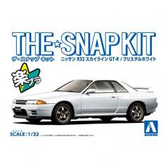 Snap Kit 14-B Nissan R32 Skyline GT-R Crystal White 1/32 Aoshima - 1