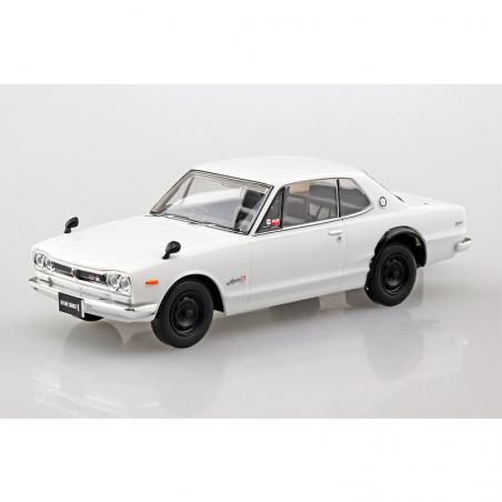 Snap Kit 09-B Nissan Skyline 2000GT-R White 1/32 Aoshima - 2