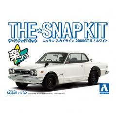 Snap Kit 09-B Nissan Skyline 2000GT-R White 1/32 Aoshima - 1