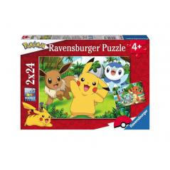 Pokémon Children's Jigsaw Puzzle Pikachu & Friends (2 x 24 pieces) Ravensburger - 1