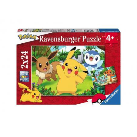 Pokémon Children's Jigsaw Puzzle Pikachu & Friends (2 x 24 pieces) Ravensburger - 1