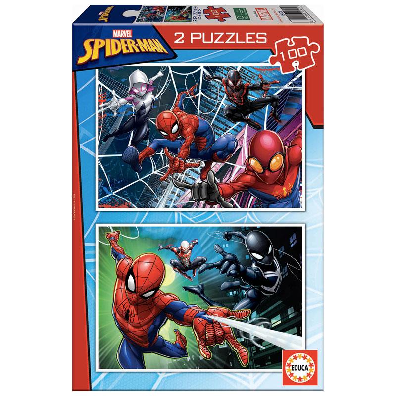 Marvel Puzzle para niños Spider-Man (2 x 100 piezas)