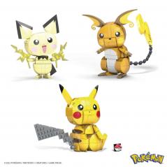 Pokémon Mega Construx Wonder Builders Construction Set Pikachu Evolution Trio Mattel - 2