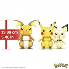 Pokémon Kit de Construcción Mega Construx Pikachu Evolution Trio Mattel - 4