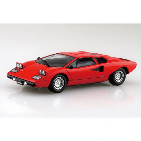 Snap Kit 20-A Lamborghini Countach LP400 Red 1/32 Aoshima - 2