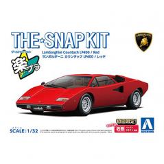 Snap Kit 20-A Lamborghini Countach LP400 Red 1/32 Aoshima - 5
