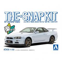 Snap Kit 11-B Nissan R34 Skyline GT-R White 1/32