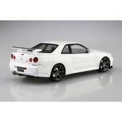 3-B Nissan Skyline GT-R BNR34 V-spec II 2000 White 1/24 Aoshima - 3