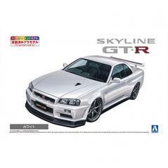 3-B Nissan Skyline GT-R BNR34 V-spec II 2000 White 1/24 Aoshima - 1