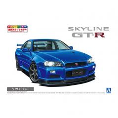 3-B Nissan Skyline GT-R BNR34 V-spec II 2000 Bayside Blue 1/24 Aoshima - 1