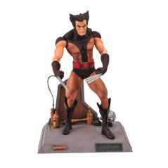 Marvel Select Unmasked Brown Costume Wolverine Diamond Select Toys - 1