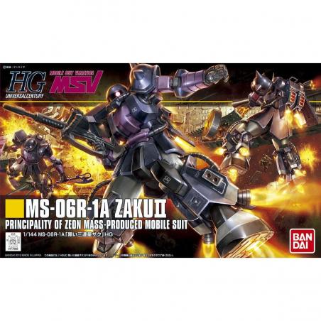 Gundam - HGUC - 151 - MS-06R-1A Zaku II High Mobility Type (Black Tri-Stars Custom) 1/144