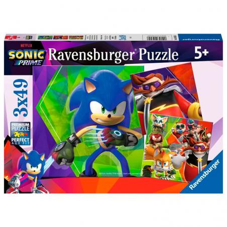 Sonic Prime Puzzle para niños (3 x 49 piezas) Ravensburger - 1