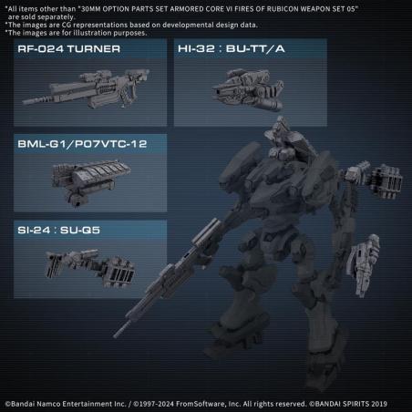 30MM Option Parts Set Armored Core VI Fires of Rubicon Weapon Set 05