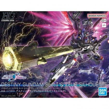 Gundam - HGCE - 258 - ZGMF/A-42S2 Destiny Gundam Spec II & A-GXQ754/V2 Zeus Silhouette 1/144