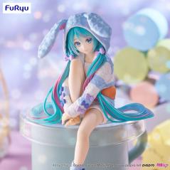 Hatsune Miku Noodle Stopper Hatsune Miku Rabbit Ear Hood Pajama Blue Color Ver. Furyu - 6