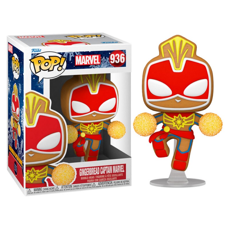Funko Pop - Marvel Holiday - Gingerbread Captain Marvel - 936 Funko - 1